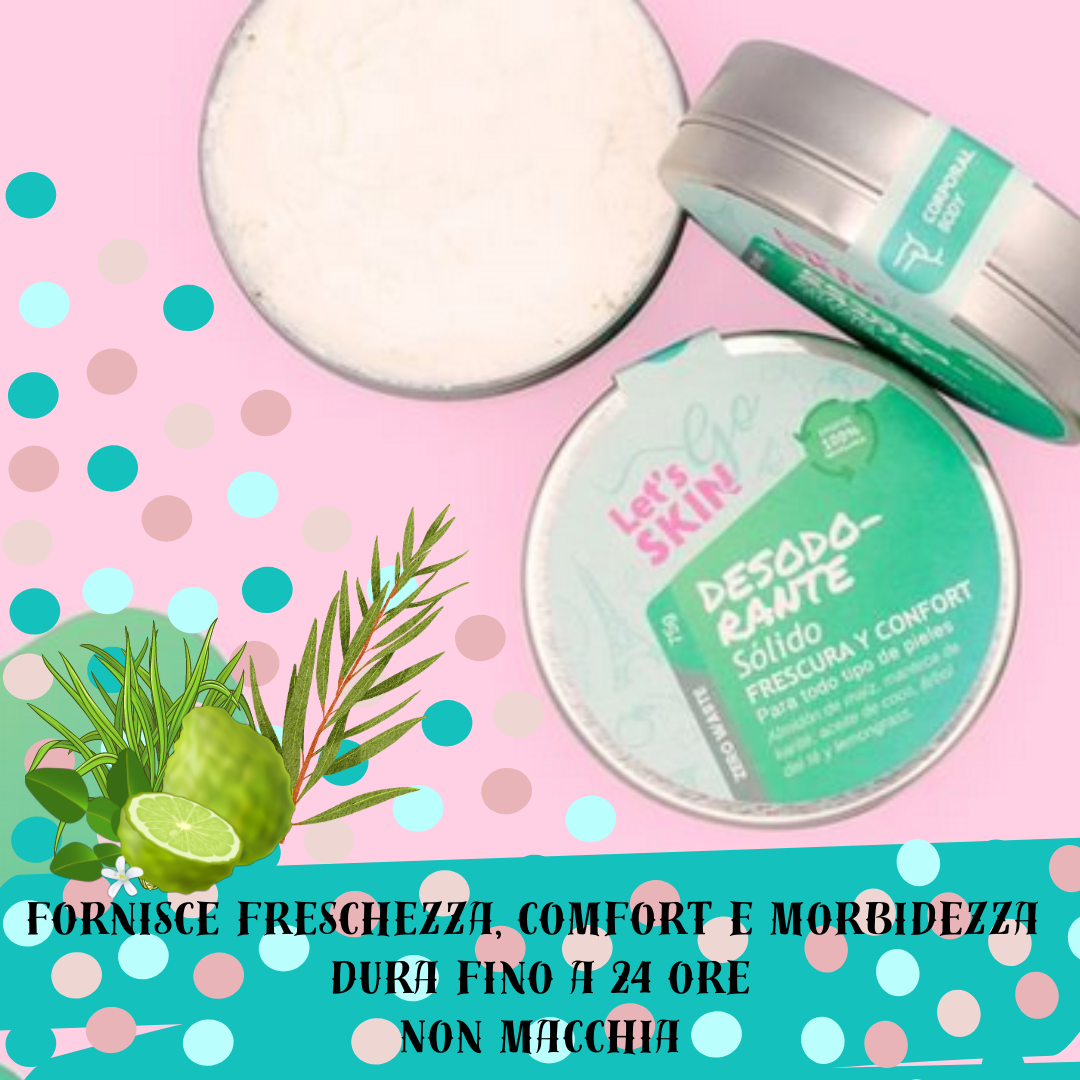 Deodorante Solido Rinfrescante - Bergamotto, Citronella e Tea Tree