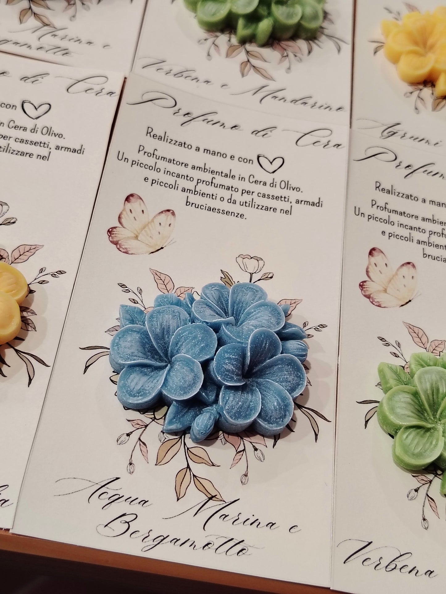 Card Profumo di Cera - Tris di Frangipani - fragranza a scelta