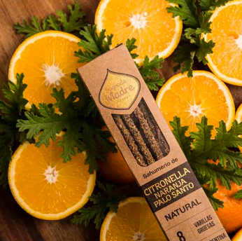 Incenso Botanico in Bastoncini Sagrada Madre - Citronella, Buccia d'Arancia e Palo Santo
