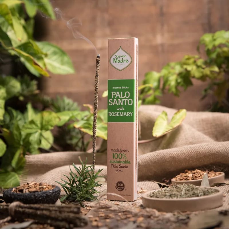 Incenso Botanico in Bastoncini Sagrada Madre - Palo Santo e Rosmarino