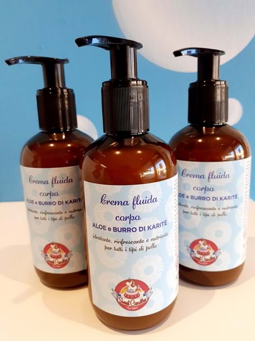 Crema Fluida Corpo al Succo di Aloe e Burro di Karitè