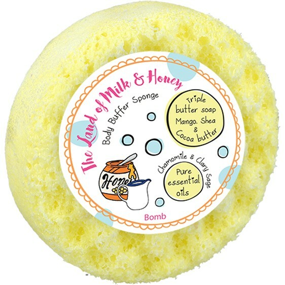 Spugna di Sapone Massaggiante - Latte, Miele e Camomilla