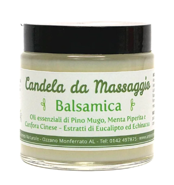 Candela da Massaggio - Balsamica con Pino, Menta, Eucalipto ed Echinacea
