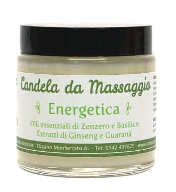 Candela da Massaggio - Energetica con Zenzero, Basilico e Ginseng