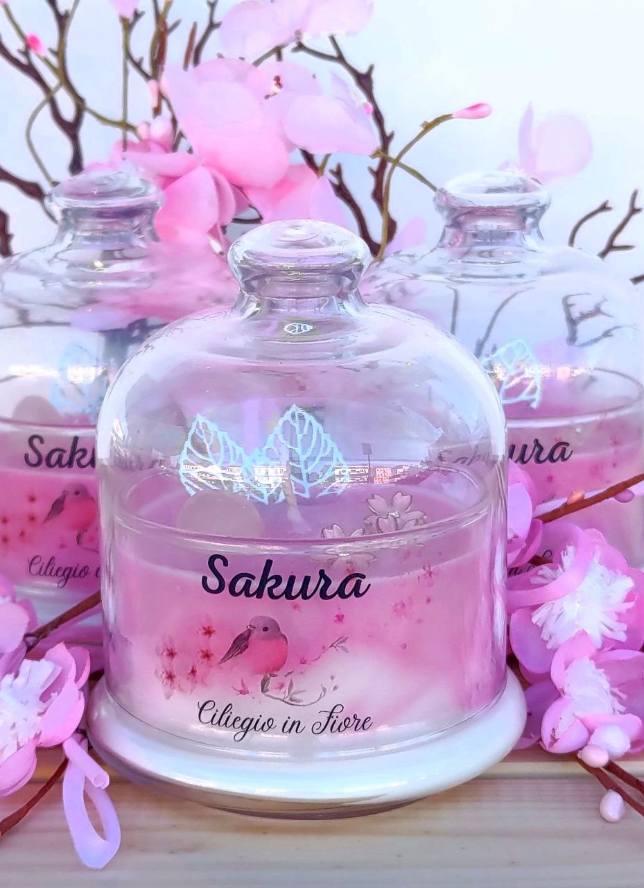 Candela in Cupola - Sakura  * Ciliegio in Fiore * con ciondoli