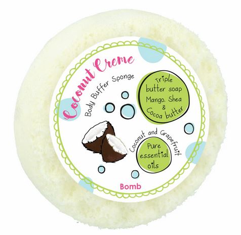 Spugna di Sapone Massaggiante - Crema al Cocco